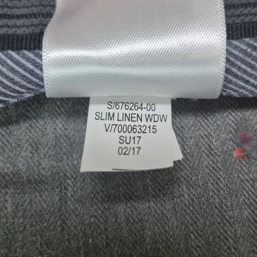 Banana Republic Linen Blend Dress Pants Mens 33x30 Gray Windowpane